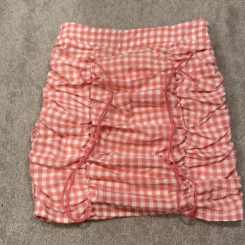Scrunch plad skirt